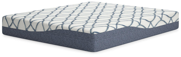 Sierra Sleep® by Ashley - 12 Inch Chime Elite 2.0 - White / Blue - California King Mattress - 5th Avenue Furniture