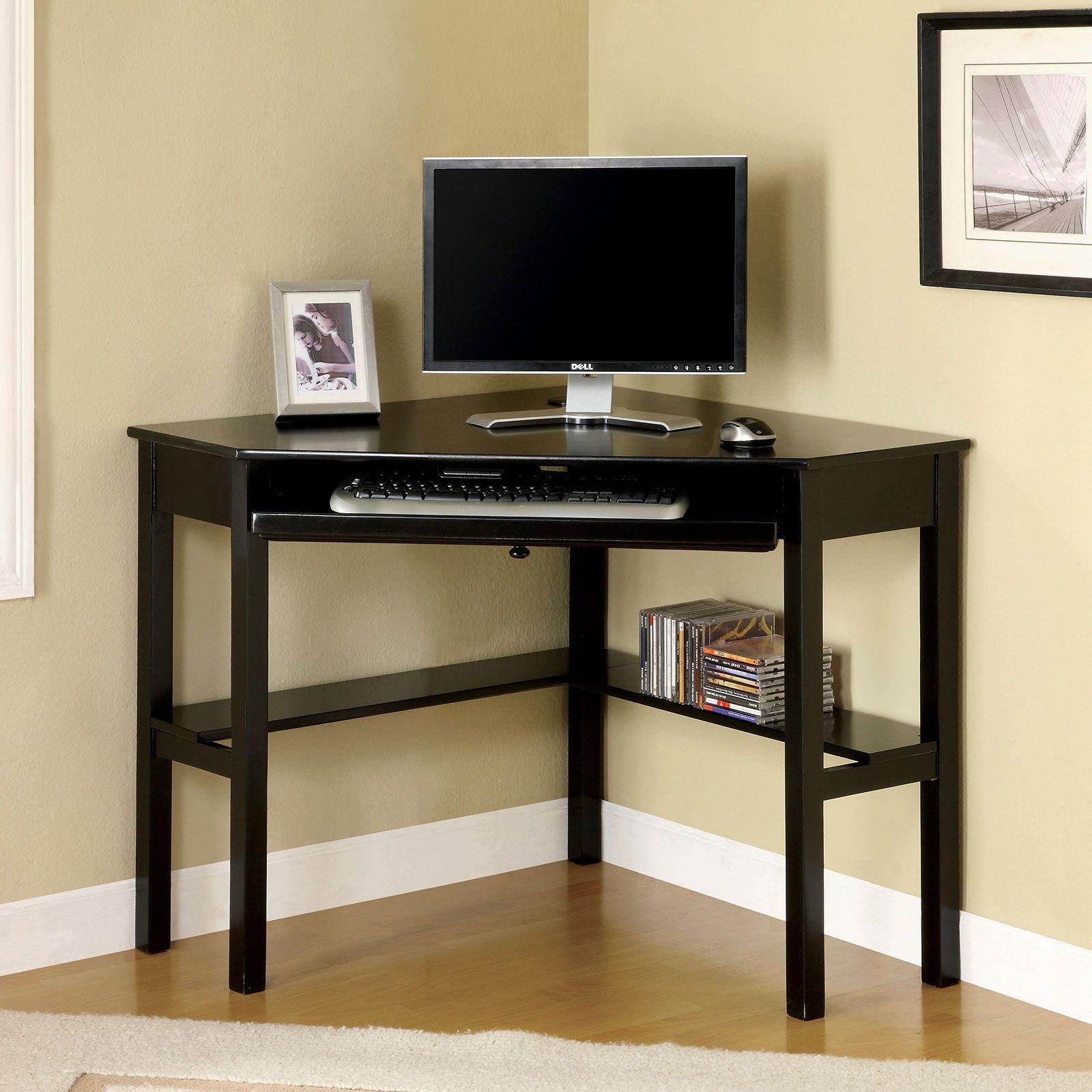 Furniture of America - Porto - Corner Desk - Black - 5th Avenue Furniture