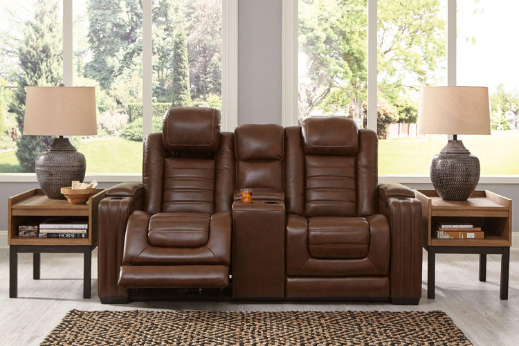 Signature Design by Ashley® - Backtrack - Chocolate - 2 Pc. - Power Reclining Sofa, Loveseat - 5th Avenue Furniture