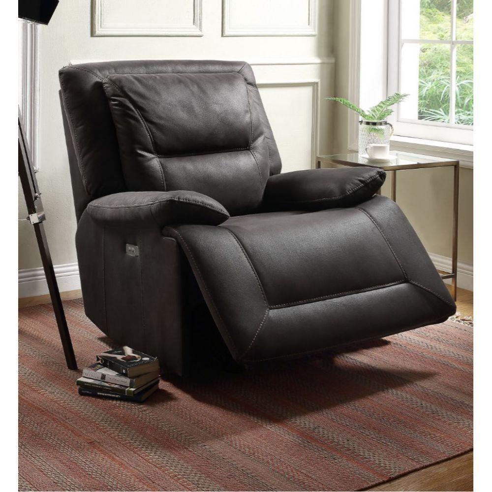 ACME - Neely - Glider Recliner - Charcoal Fabric - 5th Avenue Furniture