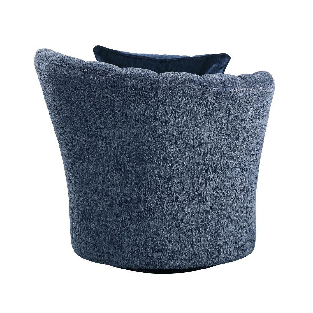 ACME - Kaffir - Chair - Blue Fabric - 5th Avenue Furniture