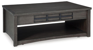 Signature Design by Ashley® - Montillan - Grayish Brown - Lift Top Cocktail Table - 5th Avenue Furniture