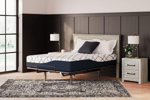 Sierra Sleep® by Ashley - 12 Inch Chime Elite 2.0 - White / Blue - California King Mattress - 5th Avenue Furniture