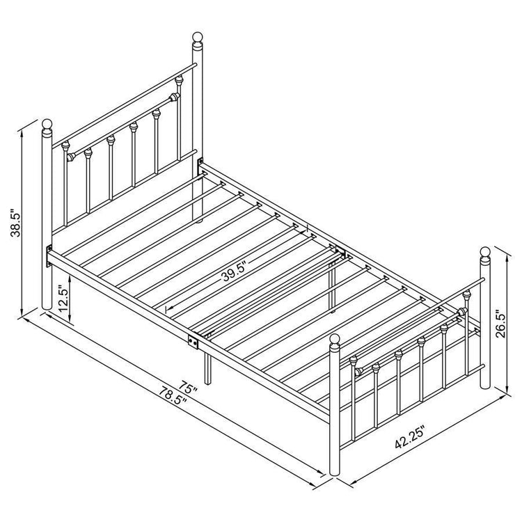 CoasterEveryday - Canon - Metal Slatted Headboard Platform Bed - 5th Avenue Furniture