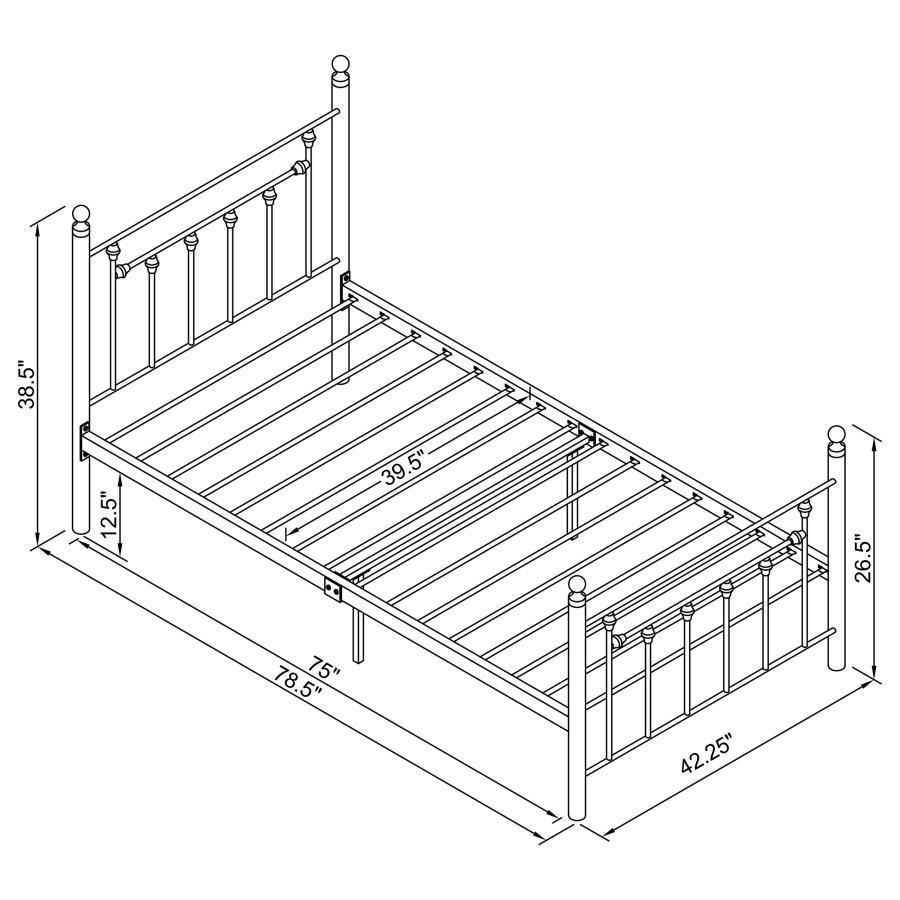 CoasterEveryday - Canon - Metal Slatted Headboard Platform Bed - 5th Avenue Furniture