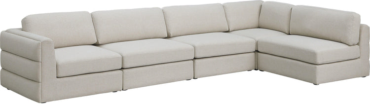 Meridian Furniture - Beckham - Modular Sectional 5 Piece - Beige - 5th Avenue Furniture