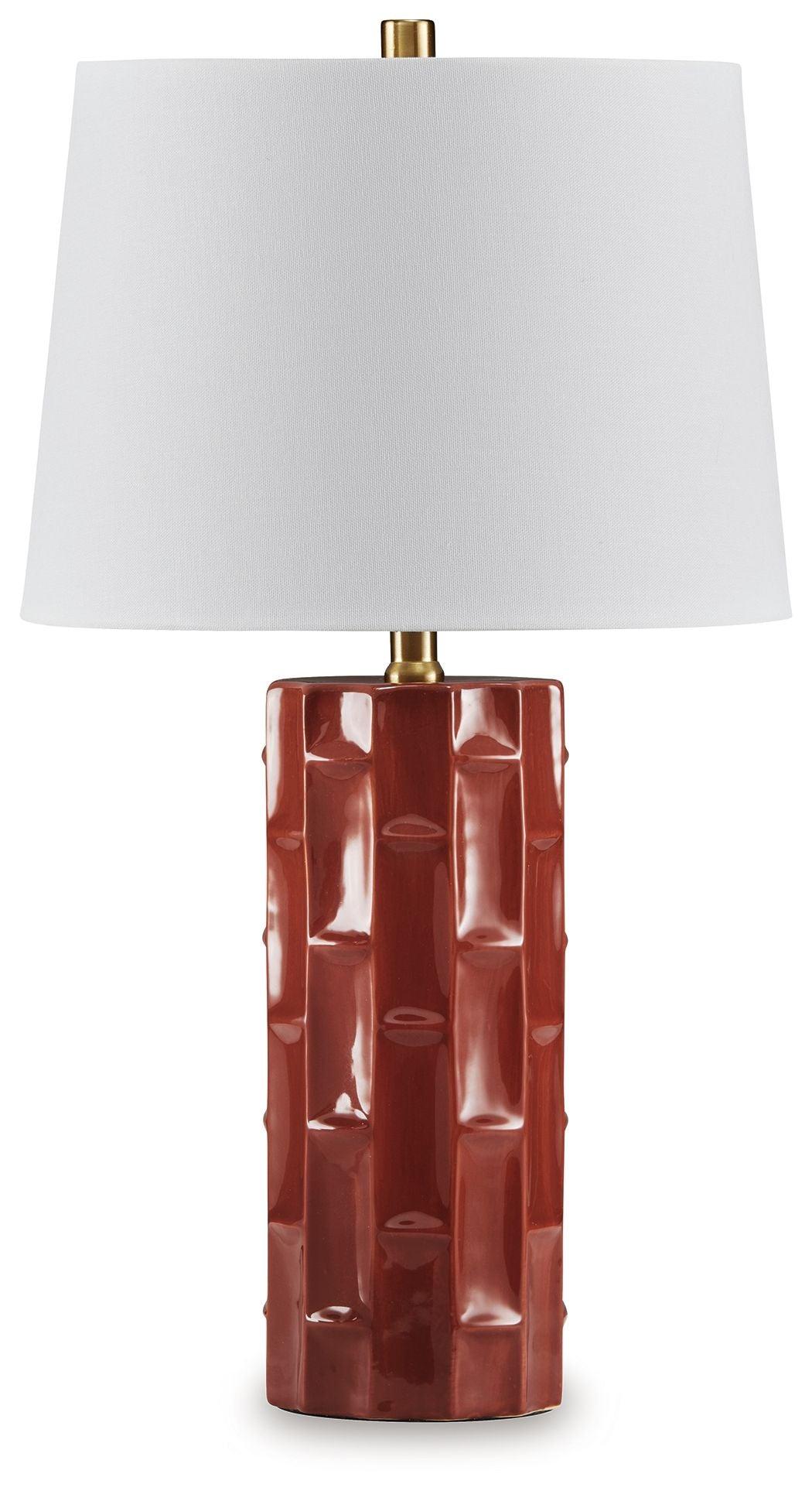 Signature Design by Ashley® - Jacemour - Burnt Umber - Ceramic Table Lamp (Set of 2) - 5th Avenue Furniture