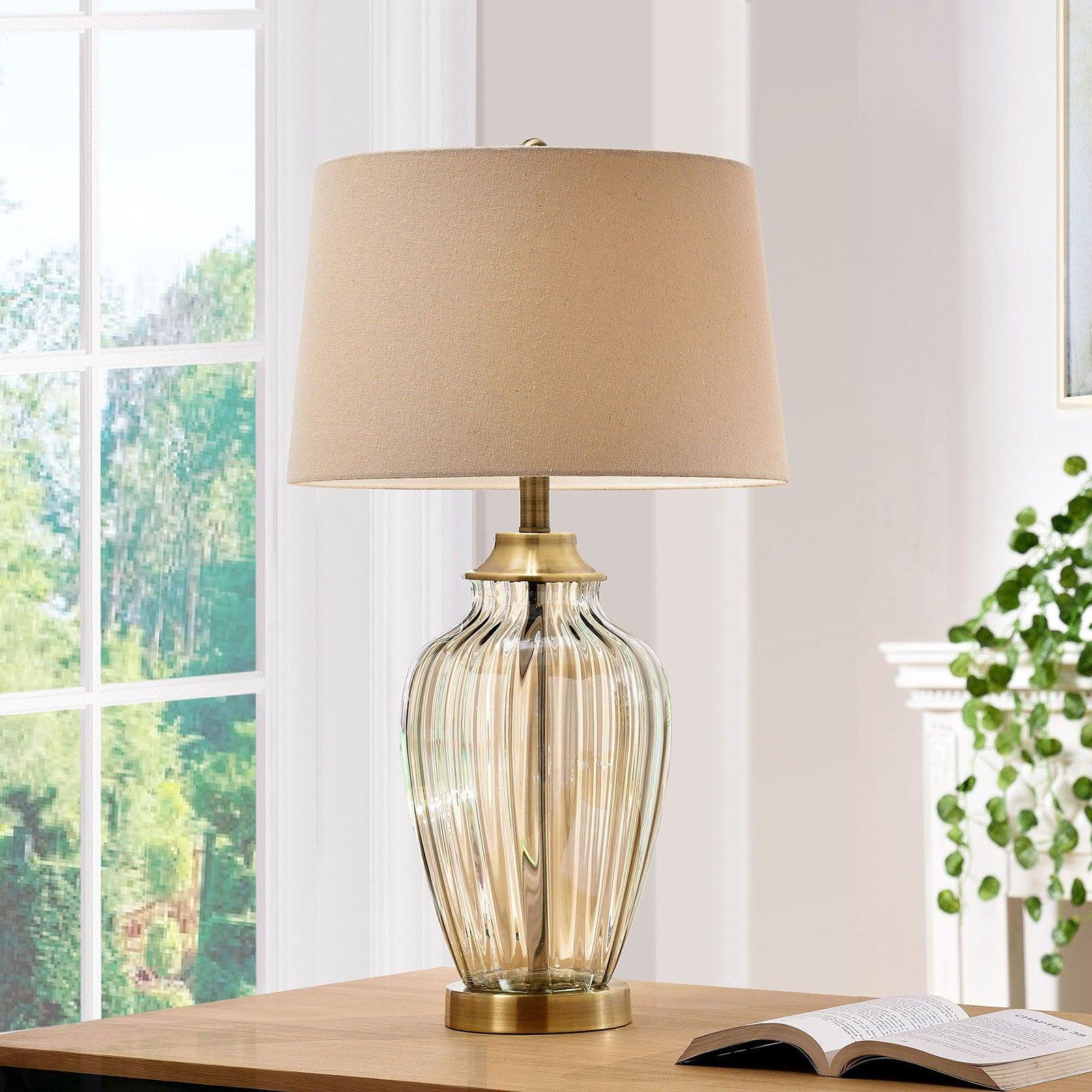 Furniture of America - Lee - Table Lamp - Gold / Clear - 5th Avenue Furniture