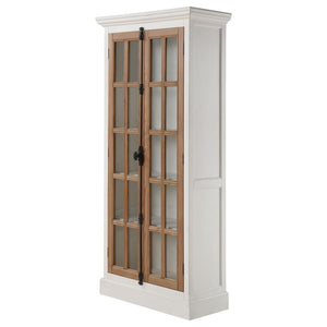 CoasterElevations - Tammi - 2-Door Tall Cabinet - Antique White And Brown - 5th Avenue Furniture