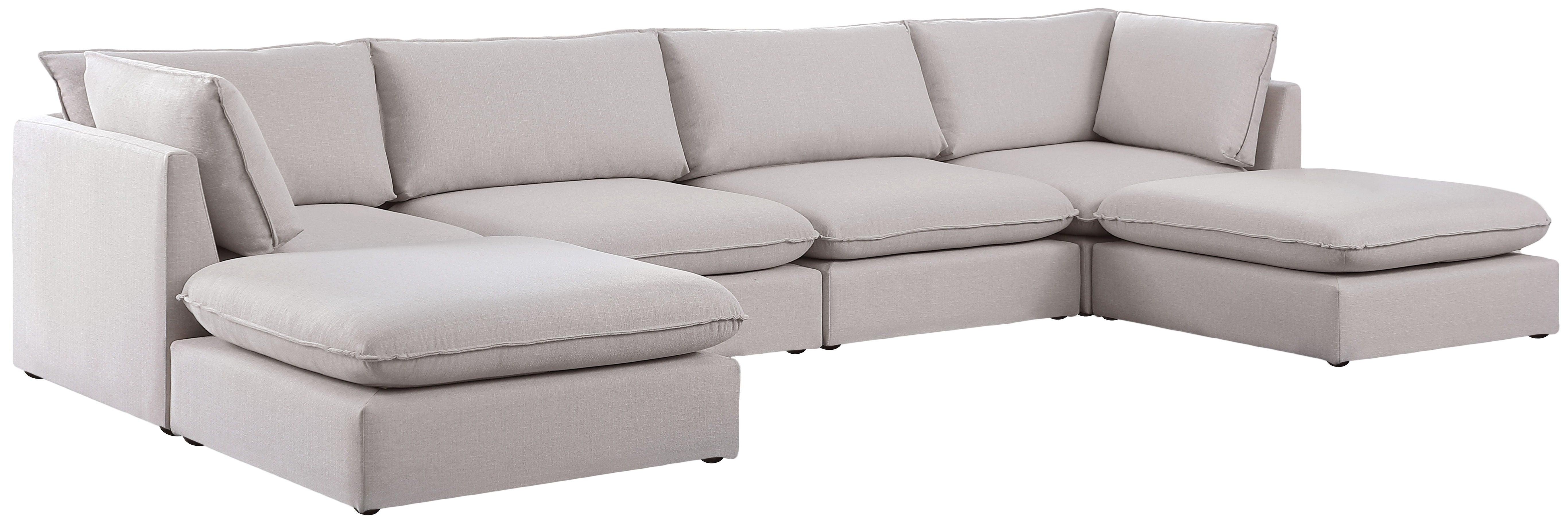Meridian Furniture - Mackenzie - Modular Sectional 6 Piece - Beige - Fabric - Modern & Contemporary - 5th Avenue Furniture