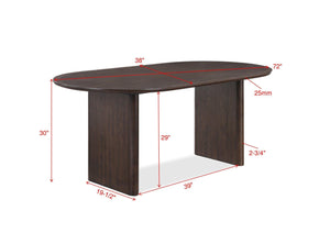 Crown Mark - Cullen - Oval Dining Table - Walnut - 5th Avenue Furniture