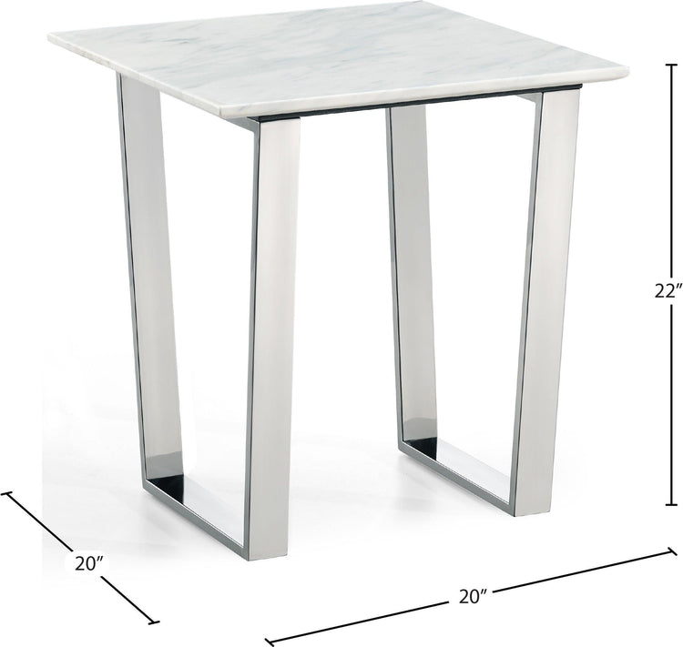 Meridian Furniture - Carlton - End Table - Pearl Silver - 5th Avenue Furniture