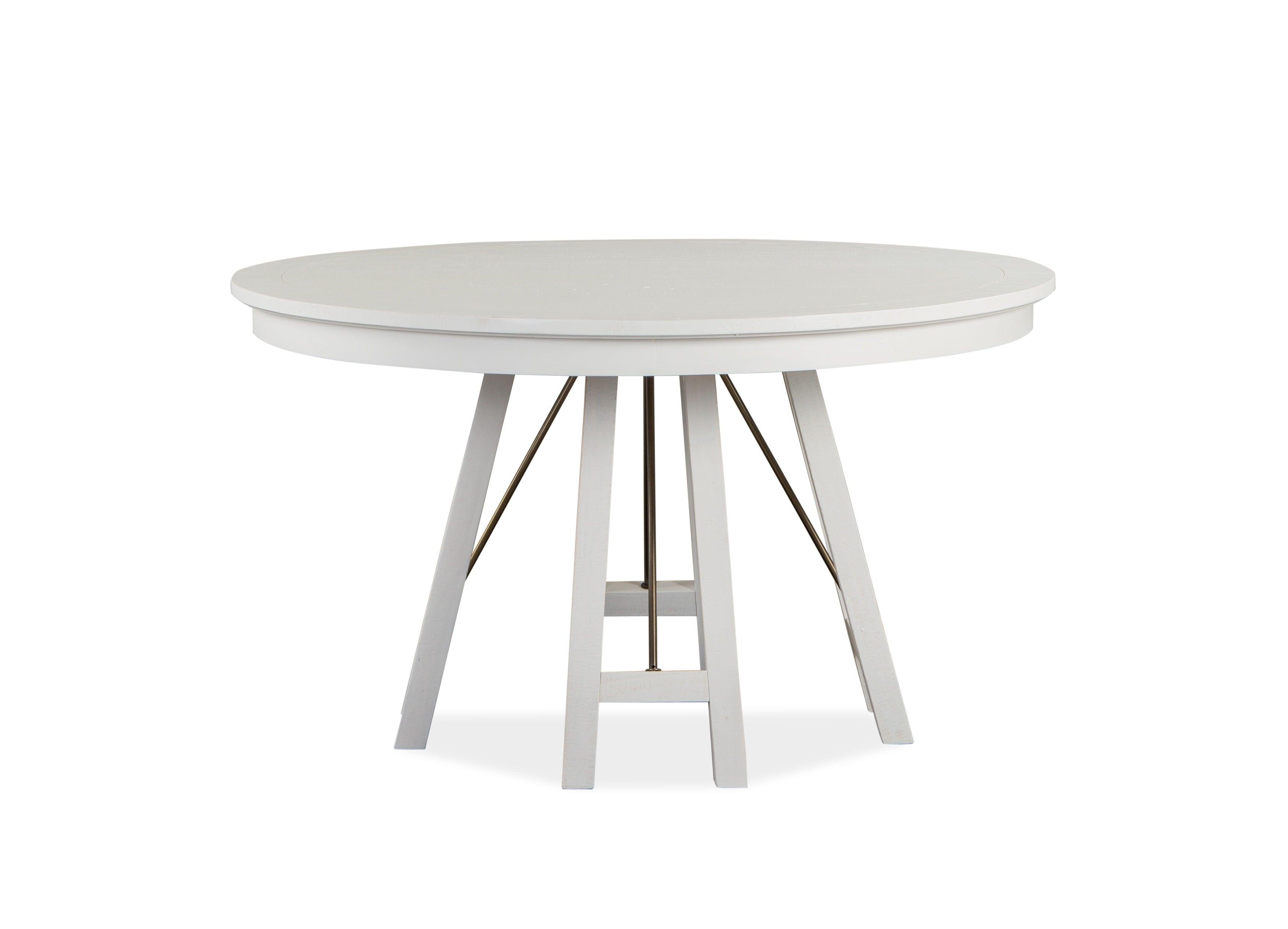 Magnussen Furniture - Heron Cove - Round Dining Table - Chalk White - 5th Avenue Furniture