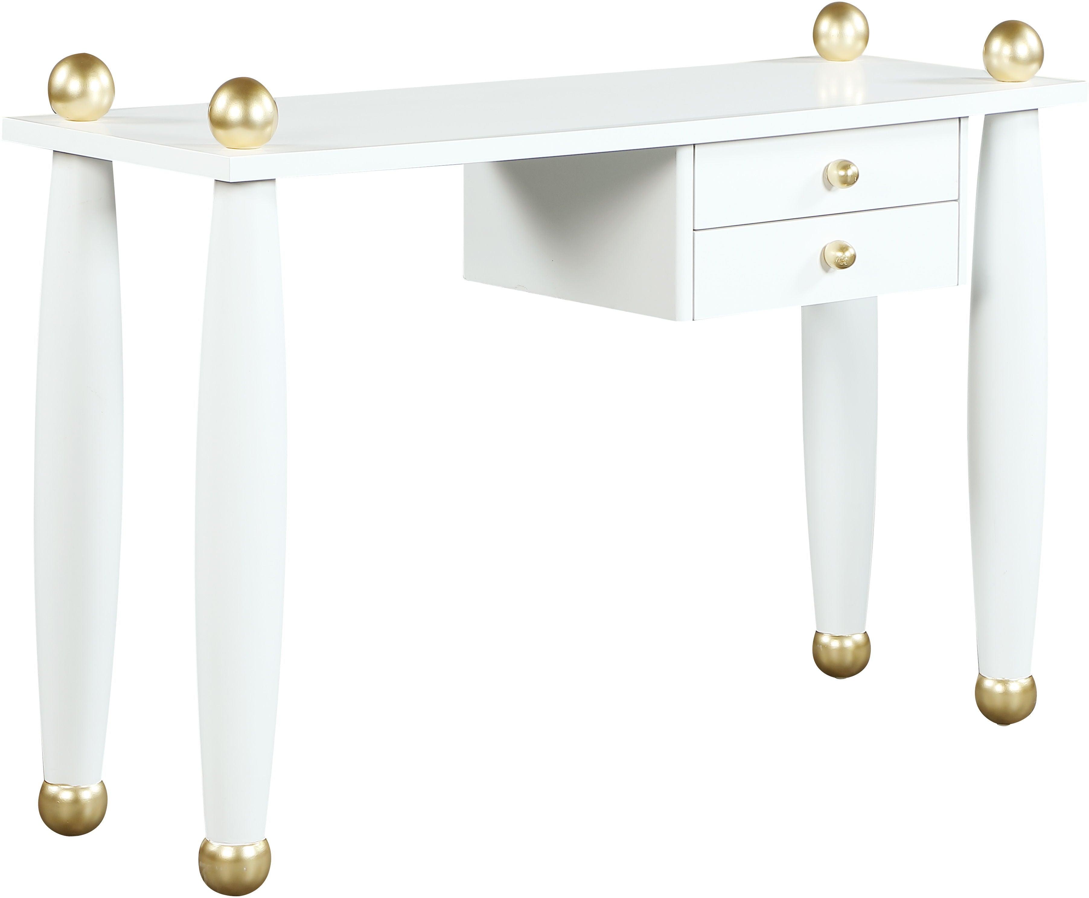 Meridian Furniture - Etro - Desk - White - 5th Avenue Furniture