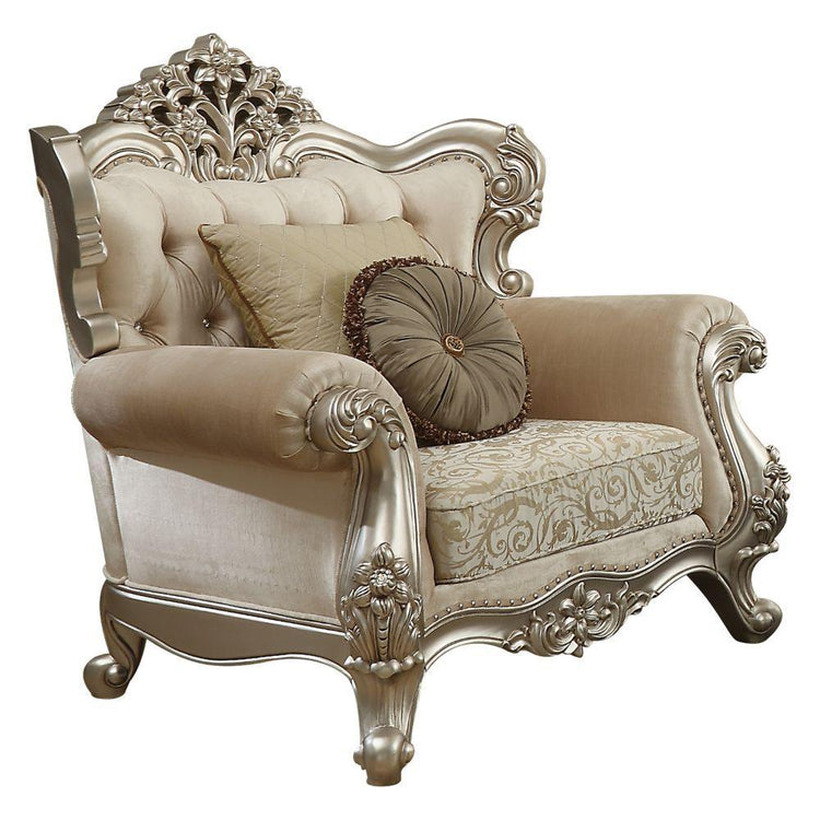 ACME - Bently - Chair - Fabric & Champagne - 5th Avenue Furniture