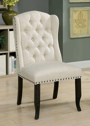 Furniture of America - Wingback Chair (Set of 2) - Beige - 5th Avenue Furniture
