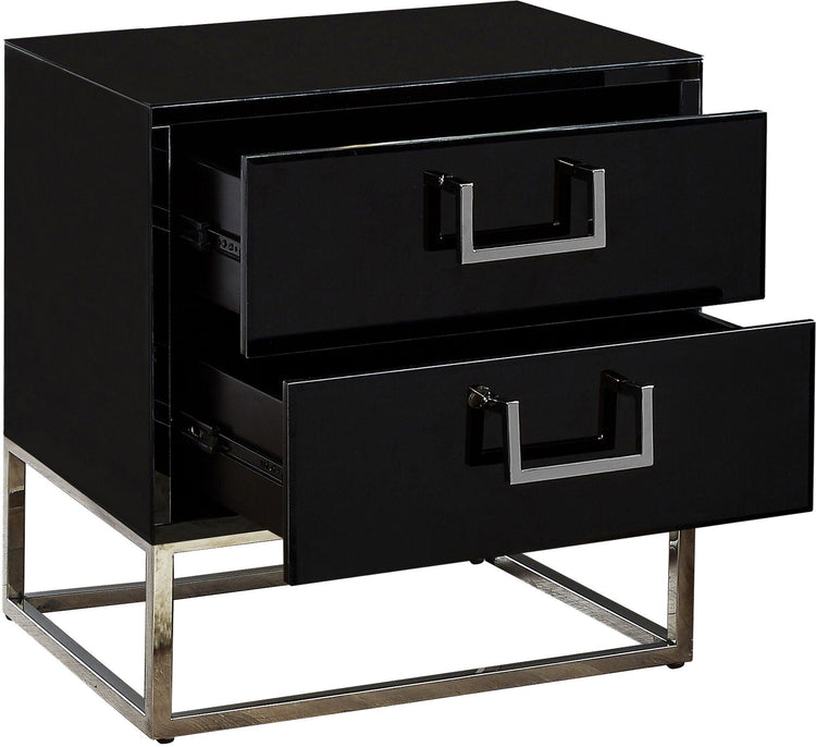 Meridian Furniture - Nova - Side Table with Chrome Legs - 5th Avenue Furniture
