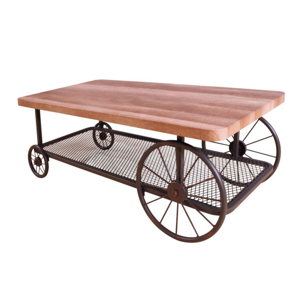 ACME - Francie - Coffee Table - Oak & Antique Gray - 5th Avenue Furniture