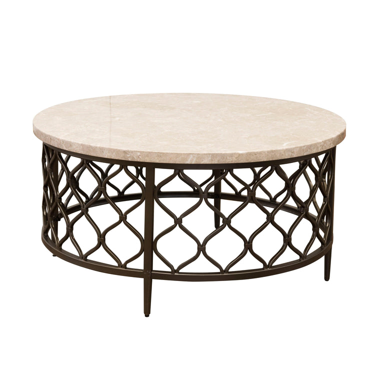 Steve Silver Furniture - Roland - Marbletop Cocktail Table - White - 5th Avenue Furniture