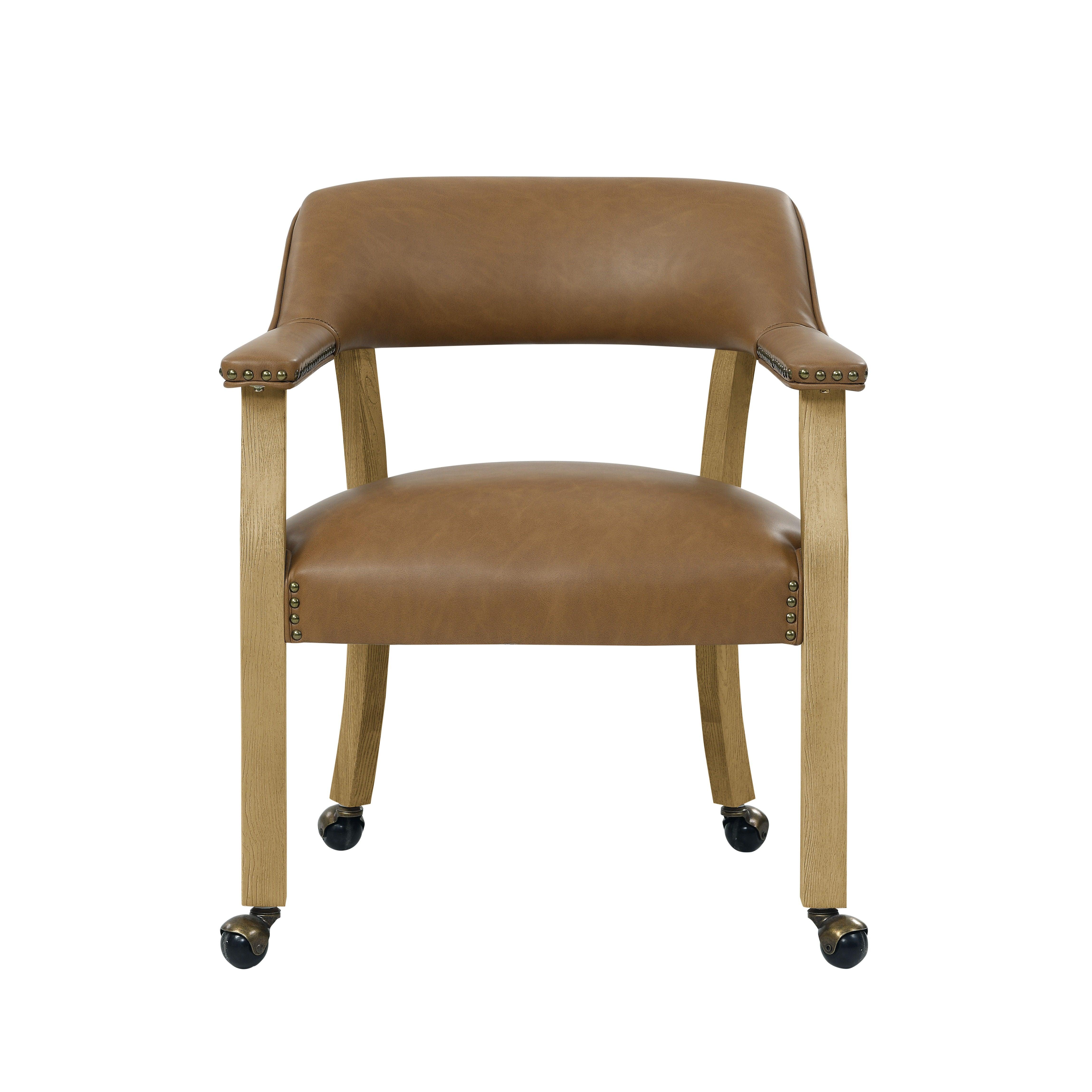 Steve Silver Furniture - Rylie - Castered Captain's Chair - Camel - 5th Avenue Furniture