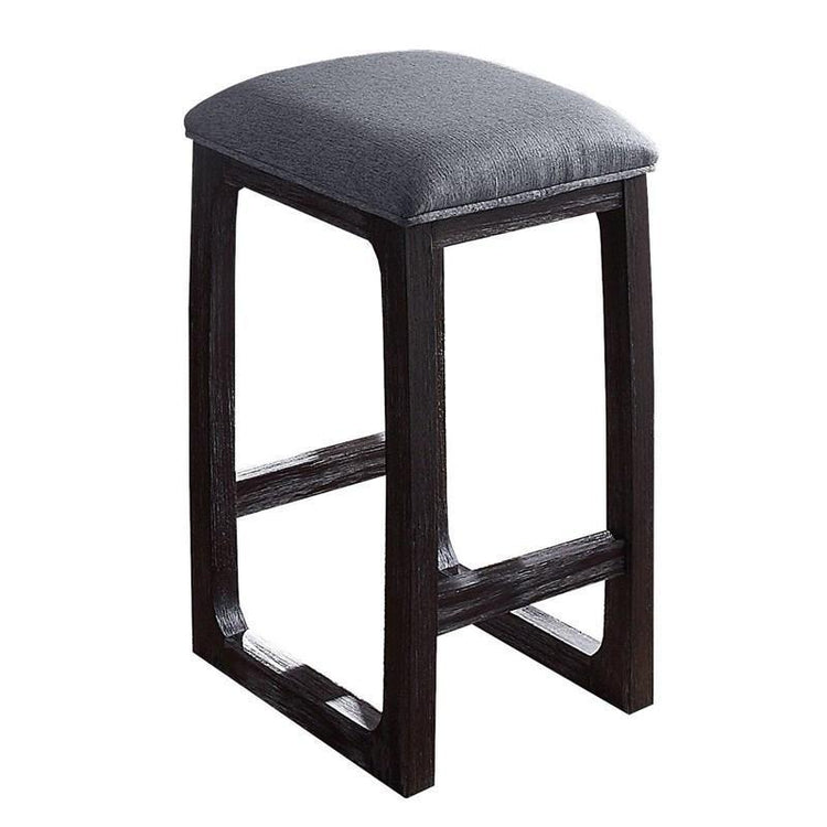 ACME - Razo - Stool - Fabric & Weathered Espresso - 5th Avenue Furniture