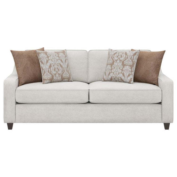 CoasterElevations - Christine - Upholstered Cushion Back Sofa - Beige - 5th Avenue Furniture