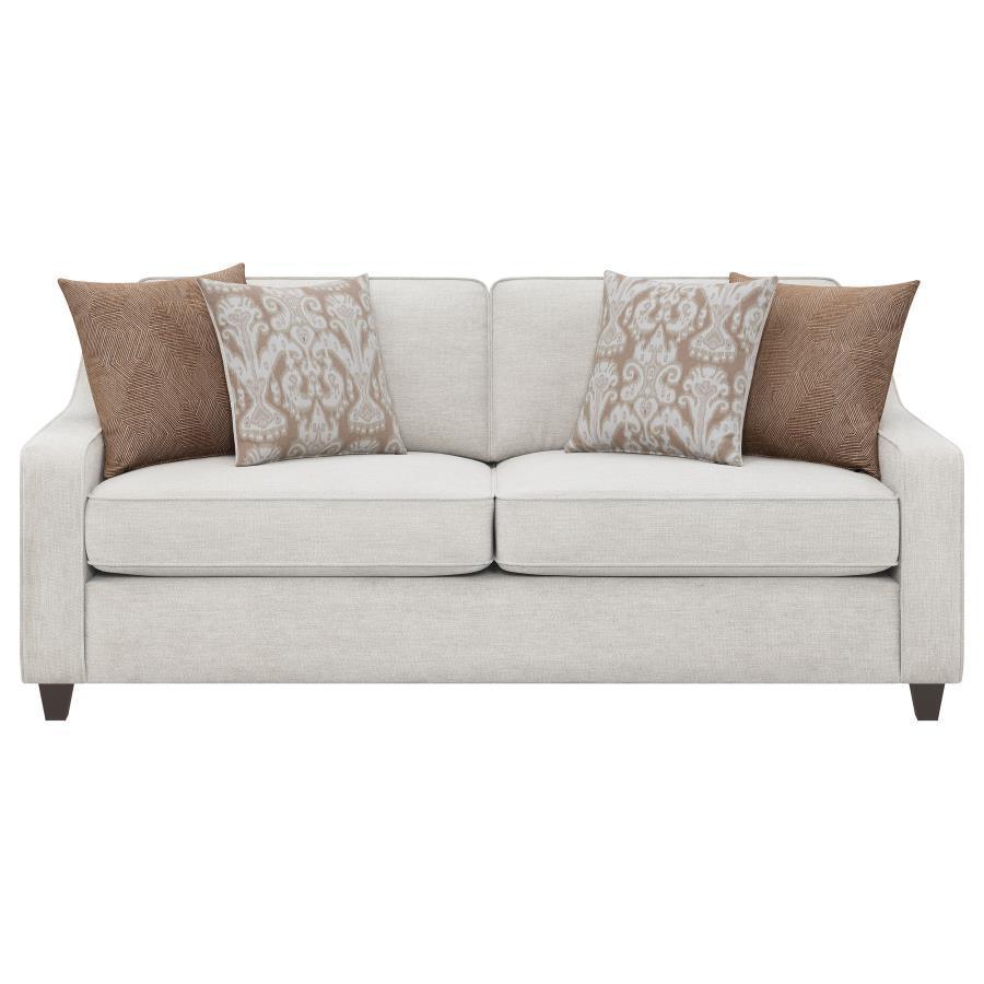 CoasterElevations - Christine - Upholstered Cushion Back Sofa - Beige - 5th Avenue Furniture