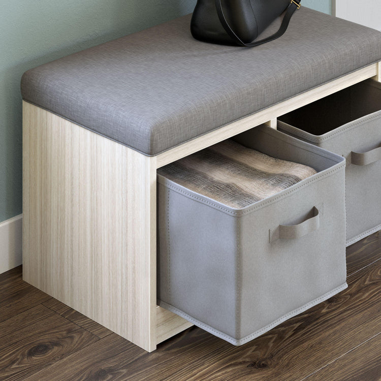 Ashley Furniture - Blariden - Gray / Natural - Storage Bench - 5th Avenue Furniture