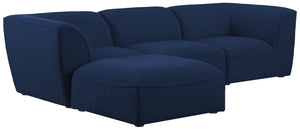 Meridian Furniture - Miramar - Modular Sectional 4 Piece - Navy - Fabric - 5th Avenue Furniture