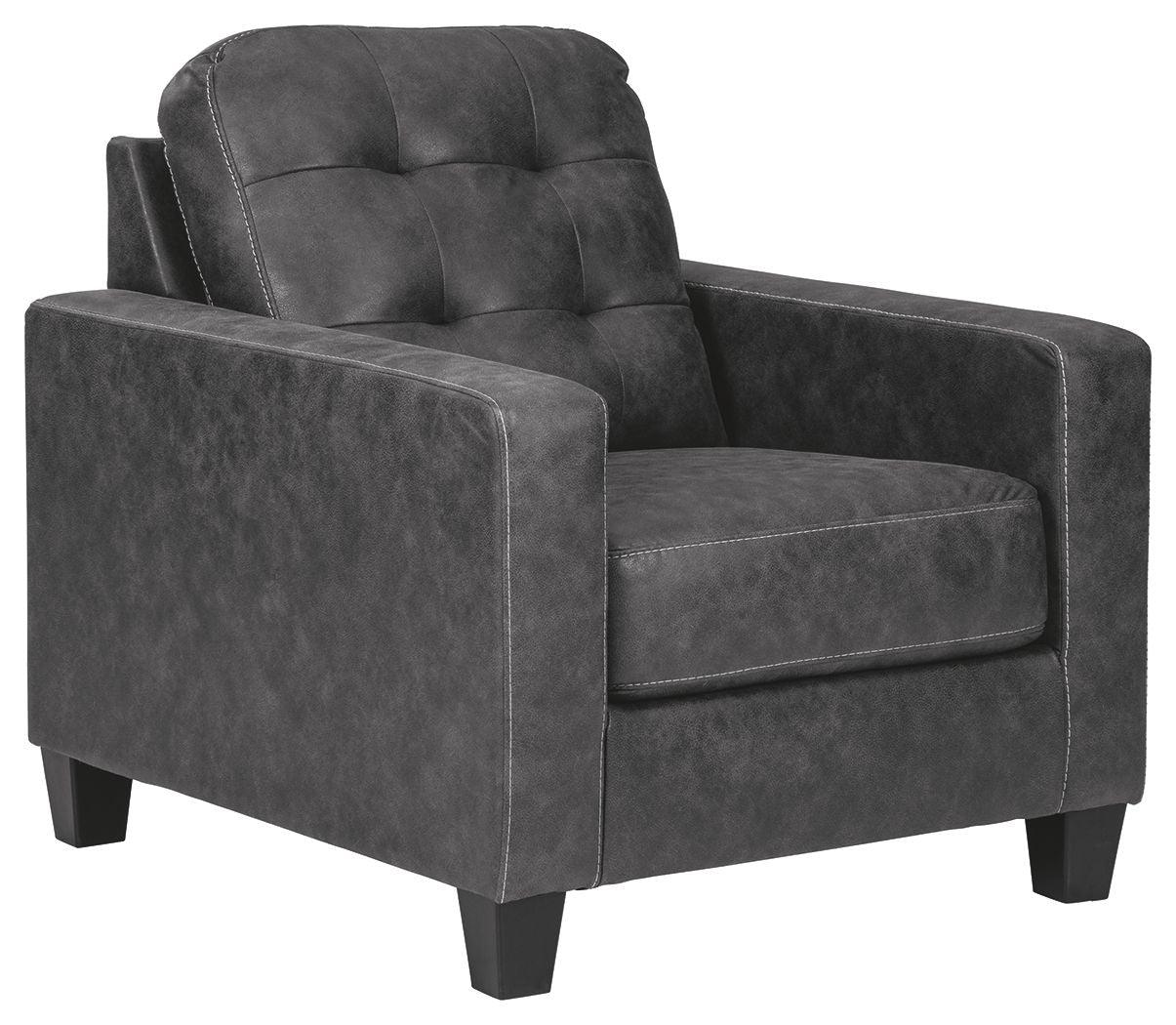 Ashley Furniture - Venaldi - Gunmetal - Chair - 5th Avenue Furniture