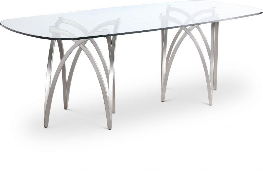 Meridian Furniture - Madelyn - Dining Table - Silver - 5th Avenue Furniture