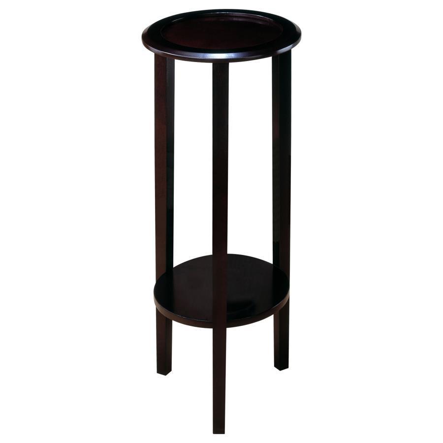 CoasterEveryday - Kirk - Round Accent Table With Bottom Shelf - Espresso - 5th Avenue Furniture