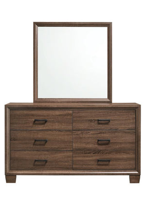 CoasterEveryday - Brandon - Framed Dresser Mirror - Medium WArm - Brown - 5th Avenue Furniture