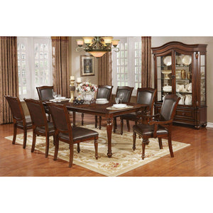 Furniture of America - Sylvana - Dining Table - Brown Cherry / Espresso - 5th Avenue Furniture