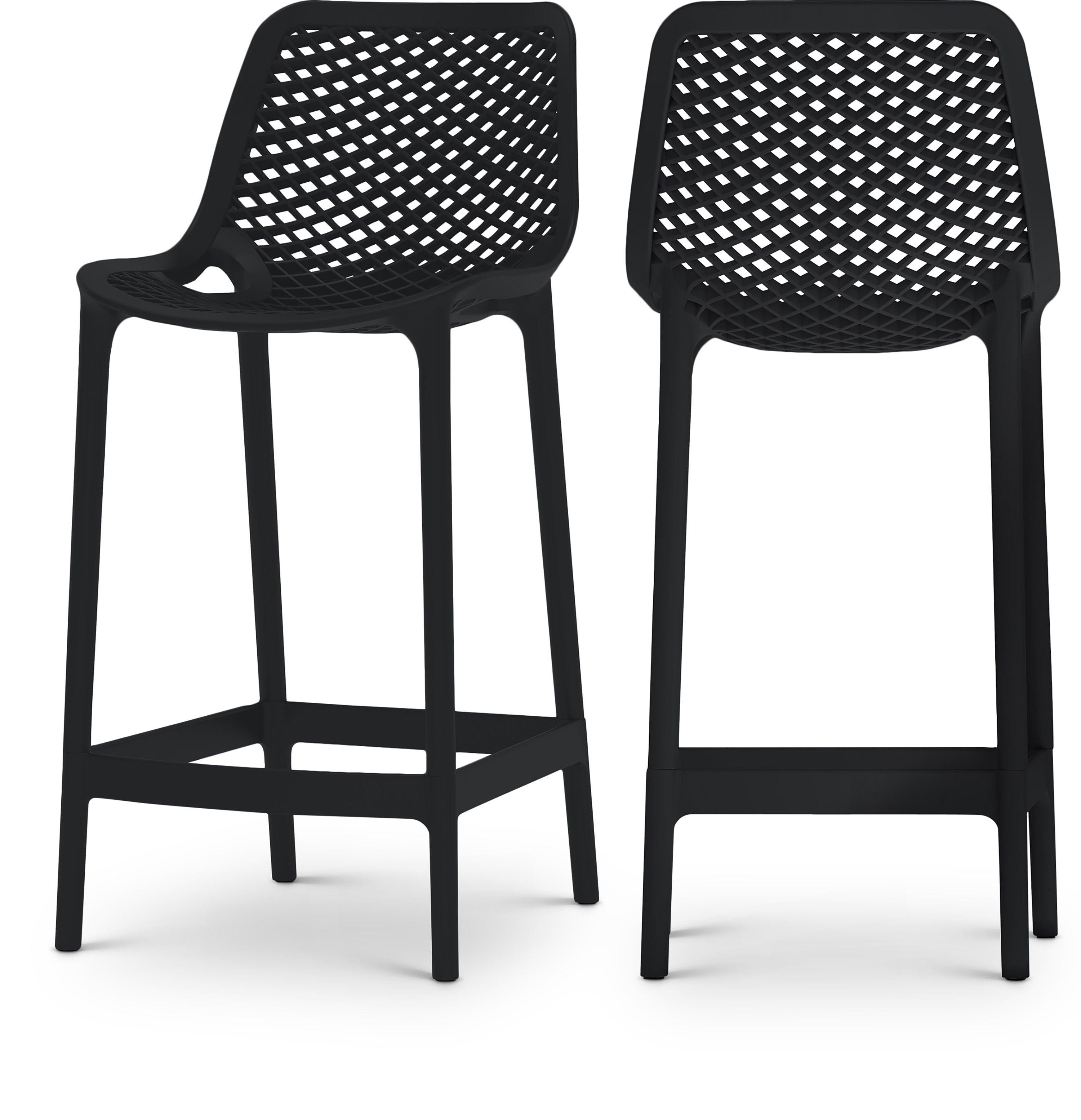 Meridian Furniture - Mykonos - Outdoor Patio Stool Set - 5th Avenue Furniture