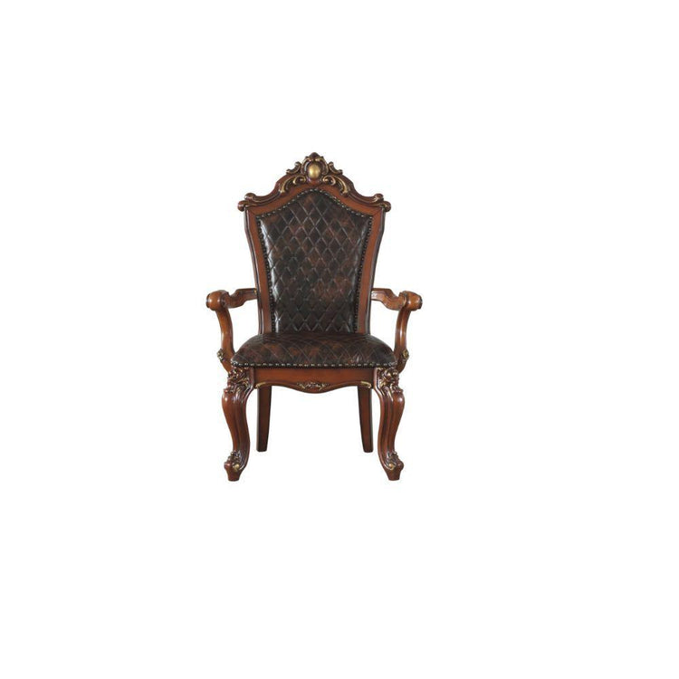 ACME - Picardy - Chair (Set of 2) - Cherry Oak & PU - 5th Avenue Furniture
