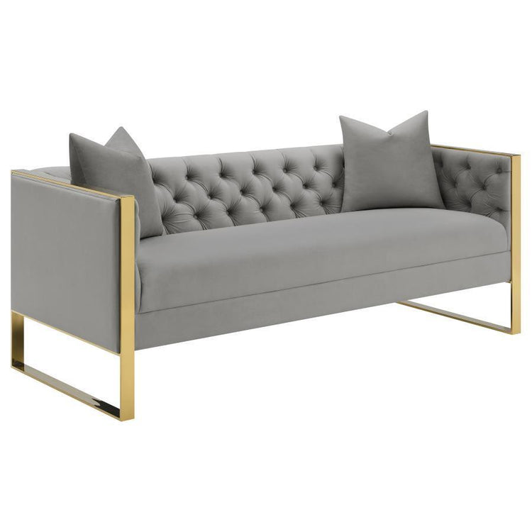 CoasterElevations - Eastbrook - Tufted Back Sofa - Gray - 5th Avenue Furniture