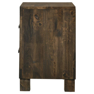 CoasterEveryday - Woodmont - 2-Drawer NightStand - Rustic Golden Brown - 5th Avenue Furniture