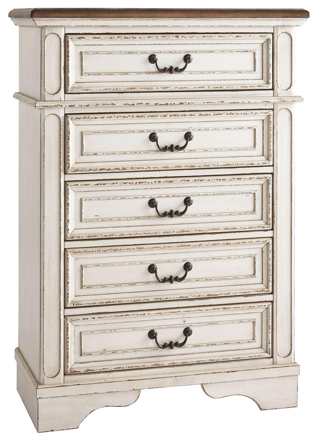 Ashley Furniture - Realyn - Chipped White - Chest - 5th Avenue Furniture