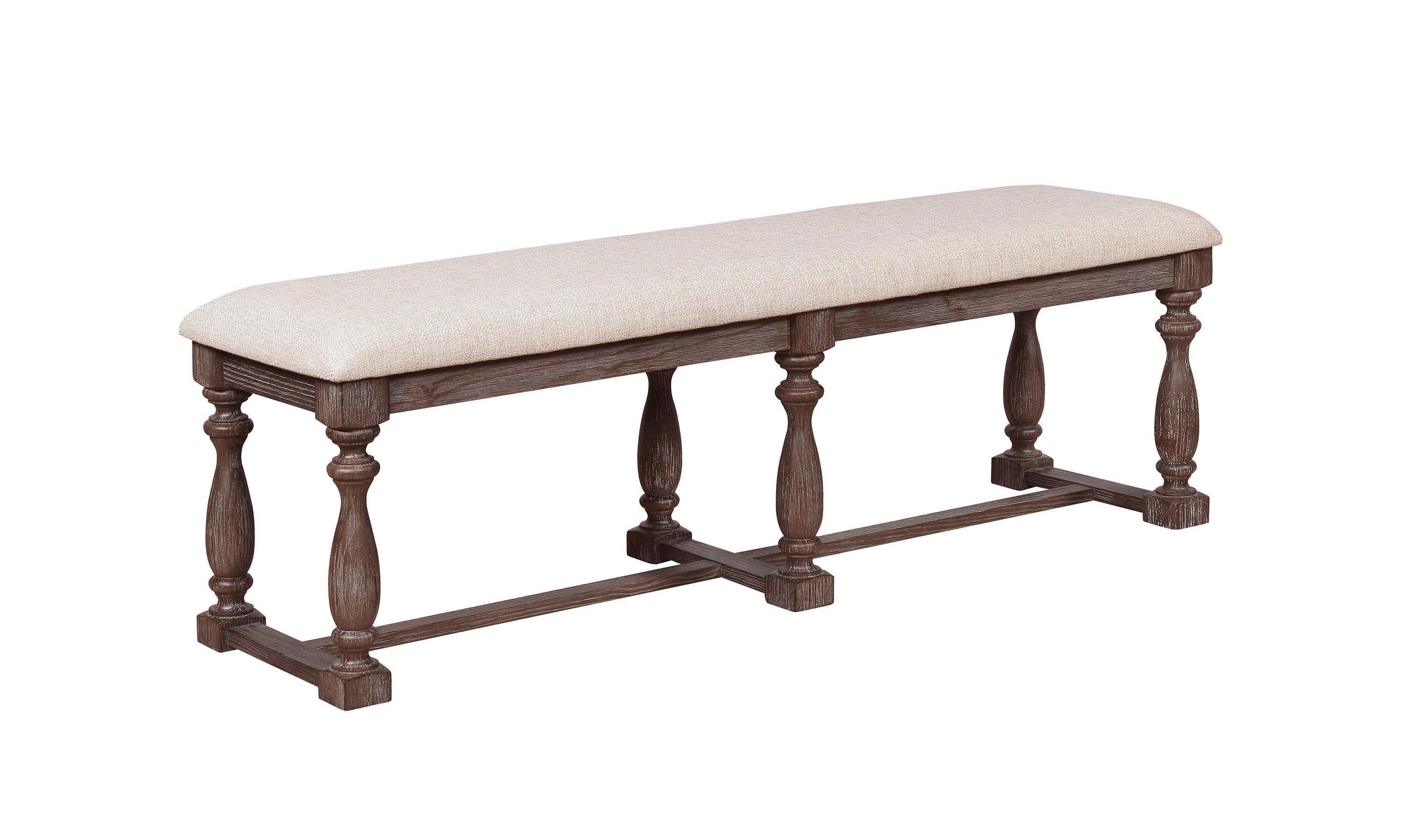 Crown Mark - Regent - Bench - Charcoal Black - 5th Avenue Furniture