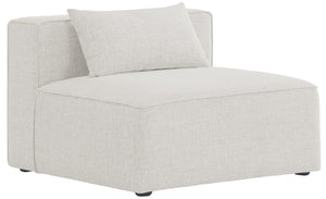 Meridian Furniture - Cube - Armless Chair - Cream - 5th Avenue Furniture