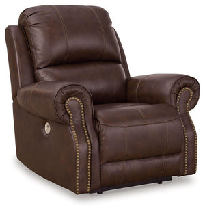 Signature Design by Ashley® - Freyeburg - Walnut - Zero Wall Power Recliner - 5th Avenue Furniture