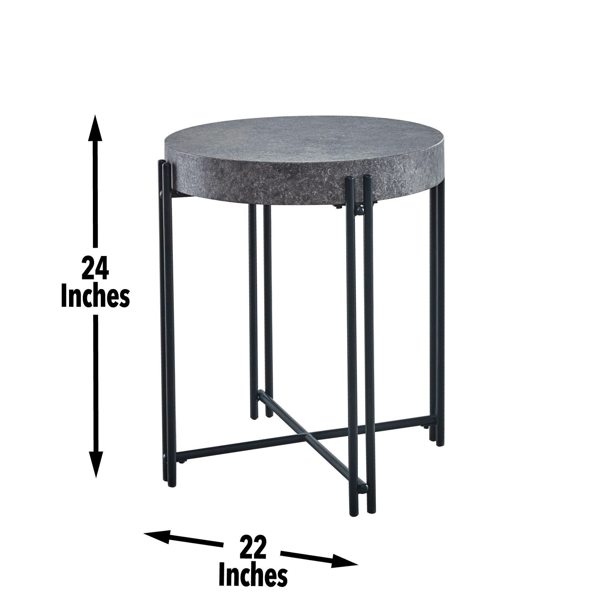 Steve Silver Furniture - Morgan - Round End Table - Black - 5th Avenue Furniture