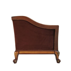 ACME - Beredei - Loveseat - Fabric & Antique Oak - 5th Avenue Furniture