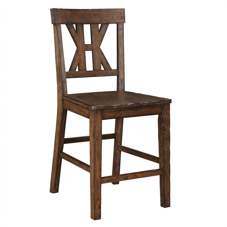 Steve Silver Furniture - Auburn - Counter Stool (Set of 2) - Dark Brown - 5th Avenue Furniture