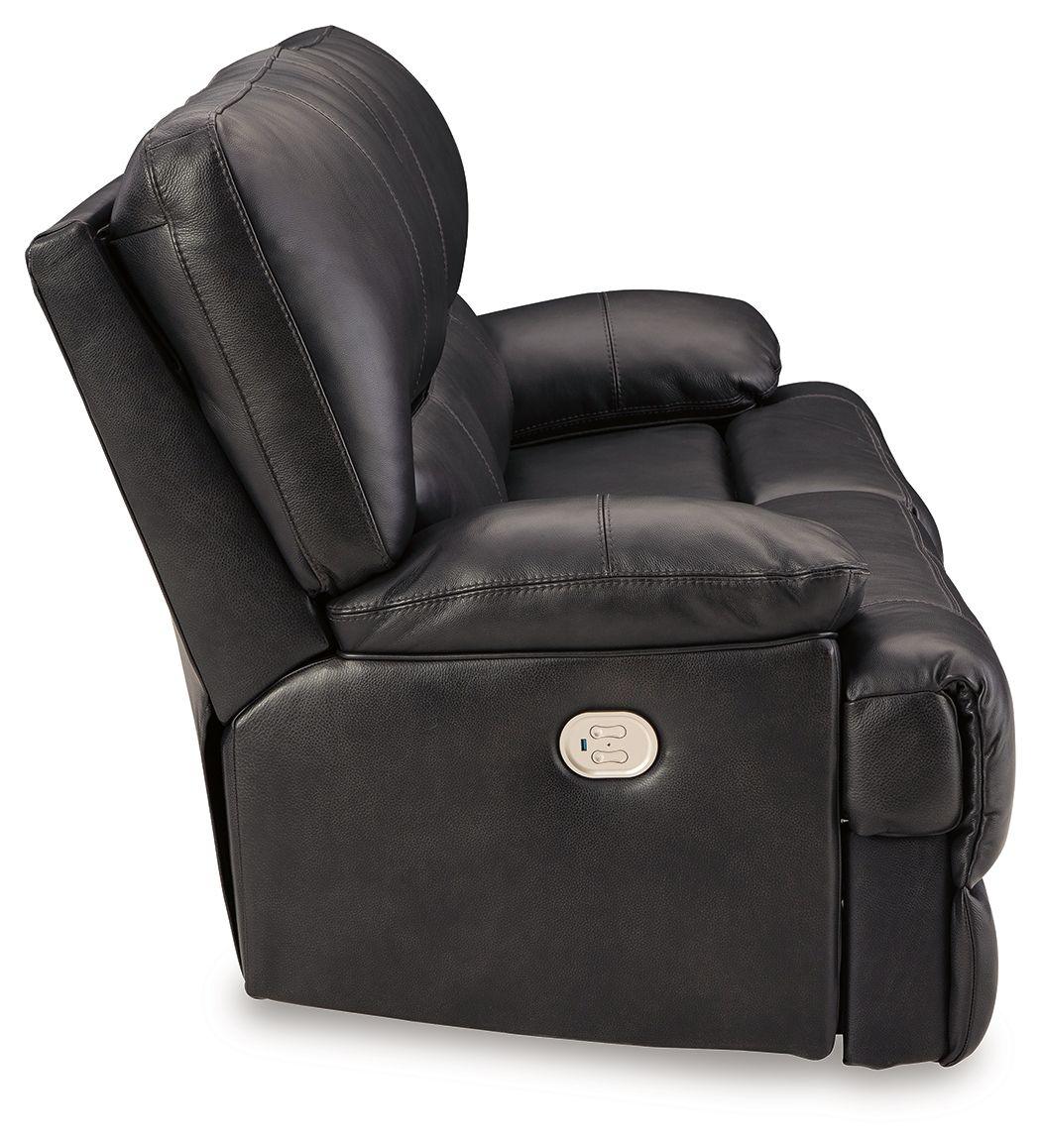 Signature Design by Ashley® - Mountainous - Eclipse - 2 Seat Power Reclining Sofa With Adj Headrest - 5th Avenue Furniture