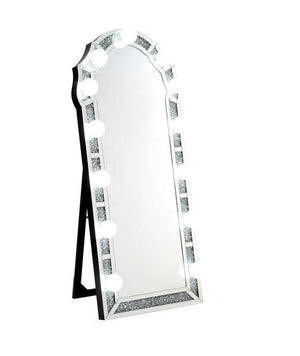 ACME - Noralie - Accent Floor Mirror - Mirrored - 5th Avenue Furniture