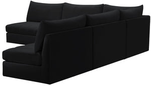 Meridian Furniture - Jacob - Modular Sectional 5 Piece - Black - 5th Avenue Furniture