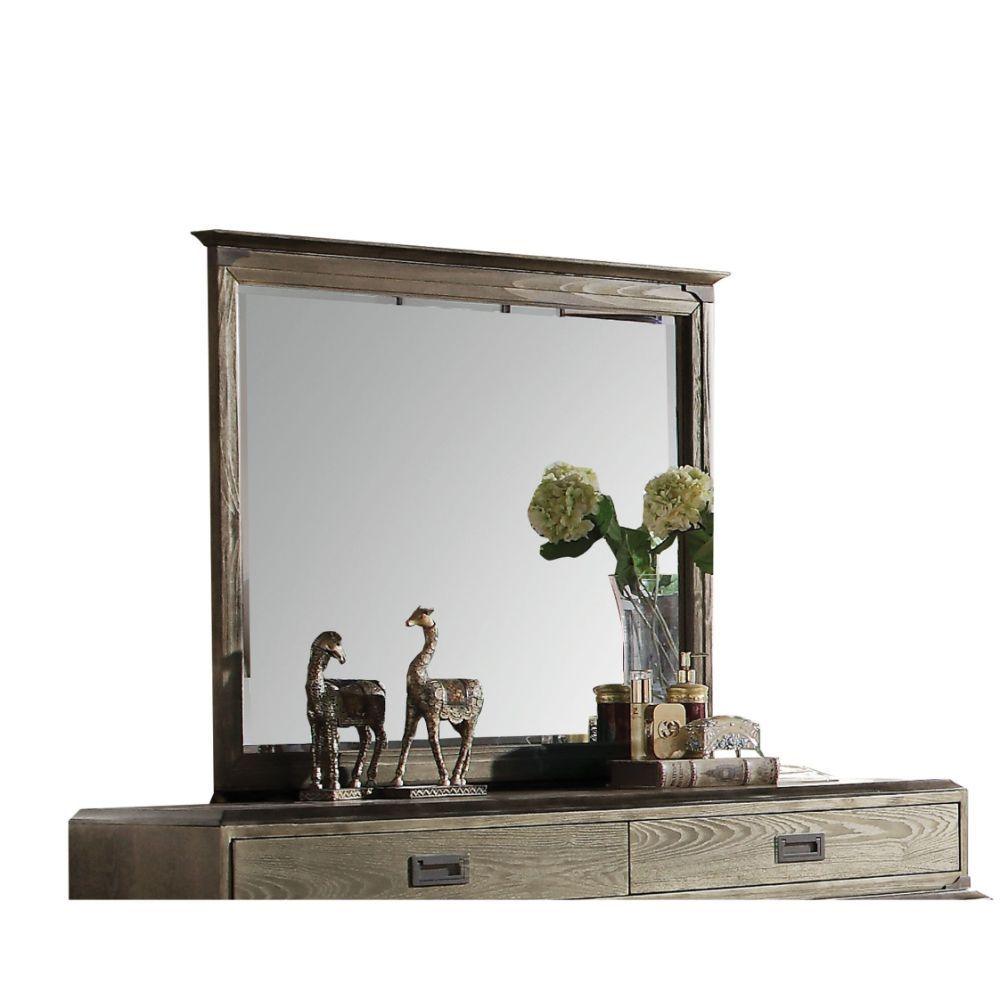 ACME - Athouman - Mirror - Weathered Oak - 5th Avenue Furniture