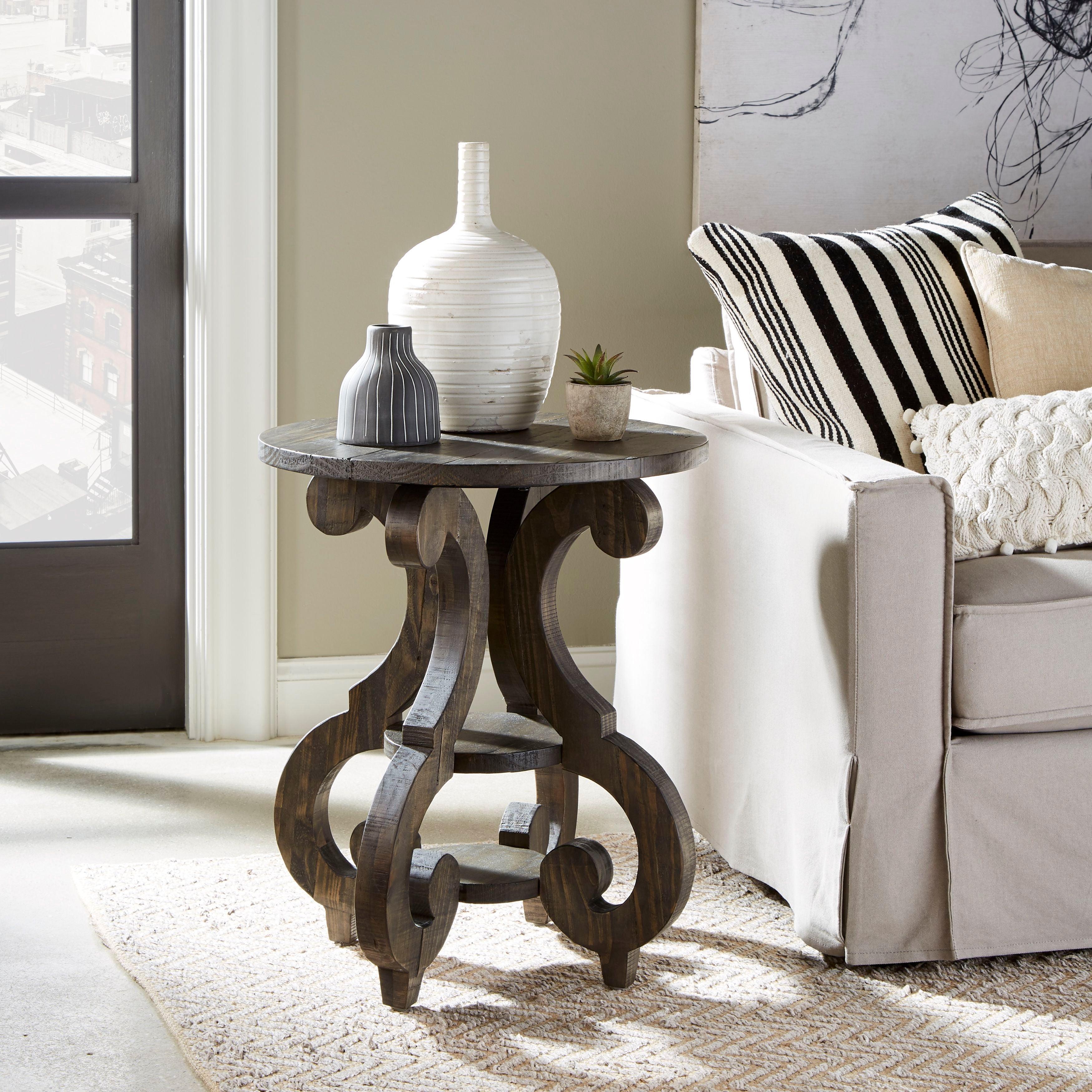 Magnussen Furniture - Bellamy - Round Accent End Table - Weathered Pine - 5th Avenue Furniture